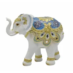 ΕΛΕΦΑΝΤΑΚΙ ΠΟΛΥΕΣΤΕΡΙΚΟ ΑΣΠΡΟ ΧΡΥΣΟ ΚΑΙ ΜΠΛΕ 18,5x7,5x16εκ.ANKOR 828999