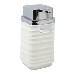 DISPENSER ΠΛΑΣΤΙΚΟ ΑΣΠΡΟ LUNA ΜΕ ΑΣΗΜΙ ΚΑΠΑΚΙ 7x7x14,5 εκ. ANKOR 830053