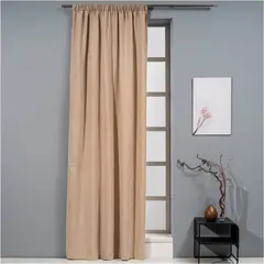 Κουρτίνα Suede 140x270h cm, 130gsm, μπεζ, με τρέσα, Artisti Italiani AI-IR-10700