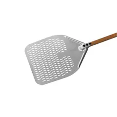 Φτυάρι Πίτσας διάτρητο 41x41cm αλουμινίου, με κοντάρι 1.5m σε χρώμα ξύλου, GI.Metal Italy Ολικό Μήκος 1.95m. AW-41RF/150