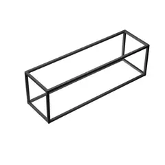 Βάση μεταλλική μαύρη, GN2/4, 53x16xΥ16cm, σειρά Venezia, LeoneT0585.Z