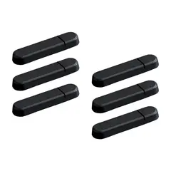 ΣΕΤ 6 βάσεις μαχαιροπήρουνων, μελαμίνης, 8x2x1cm, μαύρες, Leone (τιμή για 4 σετ) T8195.Z