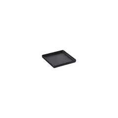 Δισκάκι μελαμίνης finger-food, 12x12xΥ1.3cm, μαύρο, Leone (τιμή για 12 τεμάχια) T8192.Z