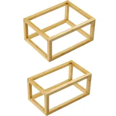 ΣΕΤ 2 βάσεις ξύλινες, GN1/2xΥ20cm & GN1/3xΥ16cm, σειρά Venezia, Leone S0136