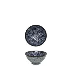 Αυθεντικό μπωλ ρυζιού πορσελάνης Ιαπωνίας, φ13xΥ6cm, JAPANESE BLUE, made in Japan NIS6041008