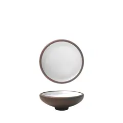 Μπωλ, φ15.4cm, σειρά Beta, τσιμεντένια υφή, λευκό ματ / καφέ σαγρέ, BETA, Prego (τιμή για 6 τεμάχια) P-BT-1-BL15.4