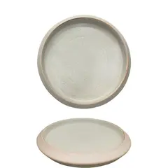 Πιάτο πορσελάνης με κάθετα πλαϊνά, φ24xΥ3cm, σειρά Fusion, Prego (τιμή για 6 τεμάχια) P-FU-2-RV24