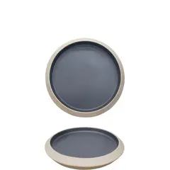 Πιάτο πορσελάνης με κάθετα πλαϊνά, φ20xΥ2.8cm, σειρά Fusion, Prego (τιμή για 6 τεμάχια) P-FU-1-RV20