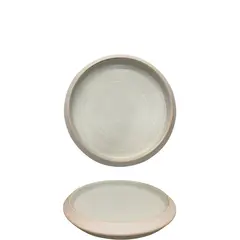 Πιάτο πορσελάνης με κάθετα πλαϊνά, φ20xΥ2.8cm, σειρά Fusion, Prego (τιμή για 6 τεμάχια) P-FU-2-RV20