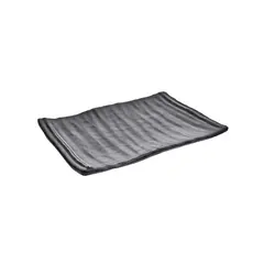 Πιατέλα (Δίσκος) Παρουσίασης μελαμίνης, 31.5x22xΥ3cm, 710gr,  (τιμή για 2 τεμάχια) μαύρο ματ GRM-670/BK