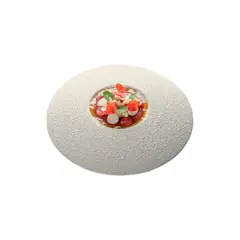 Πιάτο gourmet πορσελάνης, φ26cm (φ10cm εσωτερικά), Studio Raw (τιμή για 6 τεμάχια) RAW.950209
