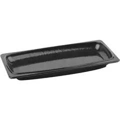 Cast iron ταψί σερβιρίσματος, μαύρο, ορθογώνιο 30x15cm, σμάλτο 1 στρώσεως, 1 ψήσιμο, 1.5kg, LAVA LV.ECO.ST.3015.BL