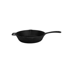 Cast iron τηγάνι στρογγυλό, μαύρο, φ24cm, σμάλτο 1 στρώσεως, 1 ψήσιμo, 2.5kg, LAVA LV.ECO.Y.STV.24