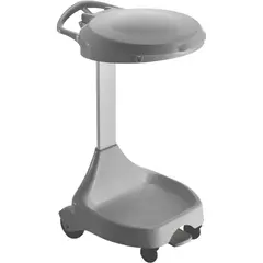 Καρότσι απλύτων (ή και απορριμμάτων 120lt), με καπάκι & πεντάλ, 64x50xΥ100cm, γκρι, TTS Cleaning TTS.0E004625