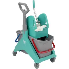 Καρότσι NICKITA TEC σφουγγαρίσματος με Πρέσα & 2 κουβάδες 25lt, TTS Cleaning NICKITA-TEC-25
