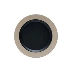 Πιάτο Ρηχό Μελαμίνης, φ26.1xΥ2.8cm, Μαύρο ματ με μπεζ rim, Morleos (τιμή για 6 τεμάχια) MORLEOS.E208