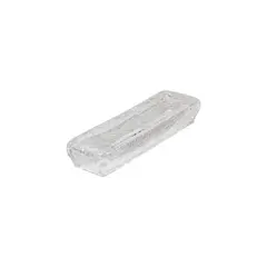 Γυάλινο κρεκελέ ορθογώνιο πιάτο, 21xΥ6cm, διάφανο, (τιμή για 4 τεμάχια)  RAWRD23008