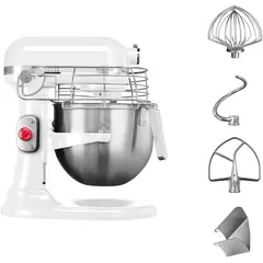 Mixer με κάδο, με INOX κάδο 6.9Lt, 375W, 1.3HP, 40 έως 200 RPM, άσπρο, Kitchen Aid 5KSM7990XEWH