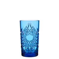 Ποτήρι πλαστικό PC, Coctail σκαλιστό, 47cl, φ7.9xΥ14.7cm, 200gr, διάφανο μπλε, GLASSFOREVER (τιμή για 24 τεμάχια) 200713-B
