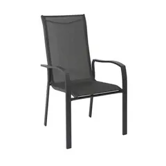 Z.E273 VERONA πολυθρόνα dining Μεταλ.Ανθρακί/Textilene Γκρι