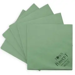 Πακέτο 5 τμχ 40x40cm πανιά Μικροινών, 0.15dtx, 130gr/m2, Πράσινο, TTS Cleaning TTS.TCH201049