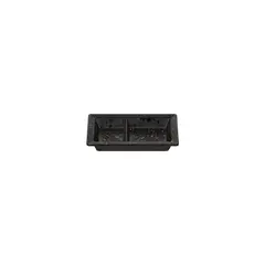 Μπωλ 2 θέσεων Μελαμίνης, 15x9.2xY2.8cm, Μαύρο ματ, Morleos (τιμή για 6 τεμάχια) MORLEOS.E153