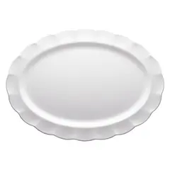 Πιατέλα Οβάλ Μελαμίνης, 50.8x36.2xY3.5cm, με σχέδιο στο Rim, λευκή, (τιμή για 6 τεμάχια) MORLEOS.B131