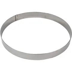 Τσέρκι τάρτας INOX στρογγυλό, φ28xΥ4.5cm (πάχος 10/10), Gobel, made in France LT.865092