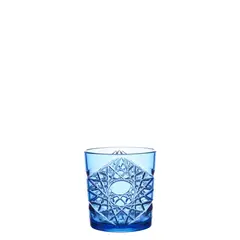 Ποτήρι πλαστικό PC, DOF σκαλιστό, 27cl, φ7.9xΥ8.3cm, 67gr, διάφανο μπλε, GLASSFOREVER 200712-B