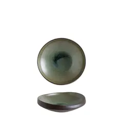 Πιάτο Βαθύ πορσελάνης 17cm, Aσύμμετρο rim, Lagoon olive, BONNA (τιμή για 6 τεμάχια) LAGOL17CK