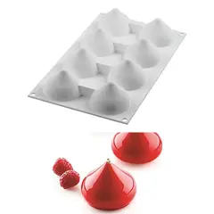 Καλούπι αντικολλητικό σιλικόνης, 30x18cm, 8 x 55ml, goutte, (5.4x5.4xY4.1cm), SILIKOMART SK/GOUTTE55