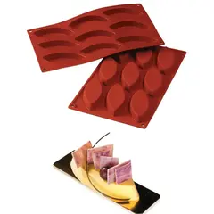 Καλούπι αντικολλητικό σιλικόνης, 30x18cm, 9 x 40ml, boat (10x4.4xY1.5cm), SILIKOMART SK/SF039