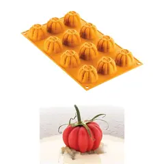 Καλούπι αντικολλητικό σιλικόνης, 30x18cm, 12 x 24ml, pomodoro, (φ4.3xY2.8cm), SILIKOMART SK/POMODORO-24