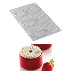 Καλούπι αντικολλητικό σιλικόνης, 30x18cm, 2 x 100ml, plisse, (φ14xY1cm), SILIKOMART SK/PLISSE-100