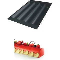 Καλούπι αντικολλητικό σιλικόνης, 60x40cm, 4 x 2137ml, κορμός (49.5x8xY6.3cm), SILIKOMART SK/SQ014