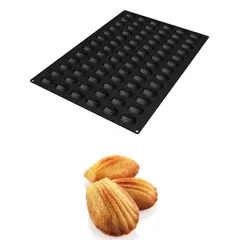 Καλούπι αντικολλητικό σιλικόνης, 60x40cm, 78 x 11ml, madeleine (4.6x3.3xY1.5cm), SILIKOMART SK/SQ030