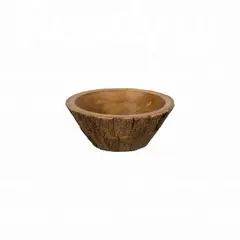 Ξύλινο μπωλ με φλοιό, φ18.75xΥ6.25cm, Mango σε φυσική απόχρωση. (τιμή για 2 τεμάχια) WD-3042-S