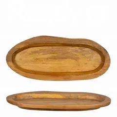 Ξύλινος δίσκος (ακανόνιστο σχήμα), 37.5x16.25x3.75cm, Mango σε φυσική απόχρωση WD-5456-S