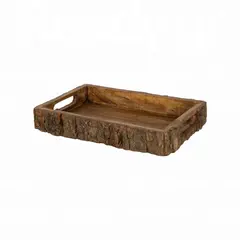 Ξύλινος δίσκος με φλοιό, 31x21xΥ5cm, Mango σε φυσική απόχρωση. WD-3043-S