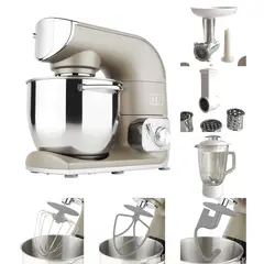 Μίξερ με κάδο 5.5Lt, 1200W, με γάντζο, χτυπητήρι, σύρμα & 3 εξαρτήματα, BOJ Spain BOJ.05010804+904