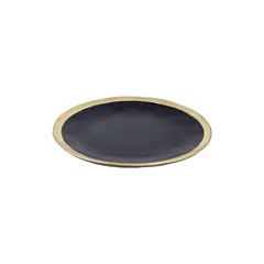 Πιάτο ρηχό πορσελάνης, φ26cm, Σειρά Golden Black, TBS Spain TBS.91026