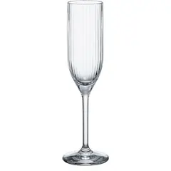 Ποτήρι πλαστικό PC Σαμπάνιας με κάθετες γραμμές, 18cl, φ5xΥ23.3cm, 110gr, Twinlight 2, Morleos  (τιμή για 6 τεμάχια) MORLEOS.GJ5031-180