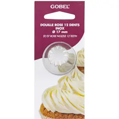 Μύτη ζαχ/κής INOX, rose 12 δόντια, άνω διάμετρος φ17mm, Gobel, made in France LT.GLRO17-C