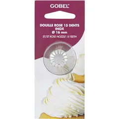Μύτη ζαχ/κής INOX, rose 15 δόντια, άνω διάμετρος φ16mm, Gobel, made in France LT.GLRO16-C