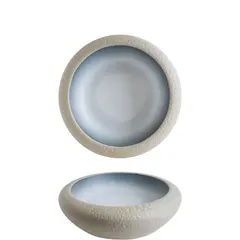 Μπωλ πορσελάνης 22cm, Τσιμεντένια υφή, Crater, BONNA  (τιμή για 2 τεμάχια) CRT22KS