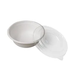 Μπωλ με καπάκι rPET, από ζαχαροκάλαμο, φ17XΥ6cm, 875ml (τιμή για 50 τεμάχια) FIBER-BWLL-875ML