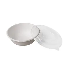 Μπωλ με καπάκι rPET, από ζαχαροκάλαμο, φ15.7XΥ5.5cm, 500ml (τιμή για 50 τεμάχια) FIBER-BWLL-500ML