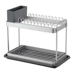 ΠΙΑΤΟΘΗΚΗ ΔΙΩΡΟΦΗ ΑΛΟΥΜΙΝΙΟΥ ΑΣΗΜΙ ΜΕ ΓΚΡΙ ΔΙΣΚΟ 42x24x34εκ. ANKOR 840229