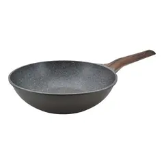 WOK ΑΛΟΥΜΙΝΙΟΥ ΜΕ ΕΠΙΣΤΡΩΣΗ ΑΠΟ ΠΕΤΡΑ φ28x8Y εκ. ΛΑΒΗ ΒΑΚΕΛΙΤΗ SOFT TOUCH ANKOR 245-28
