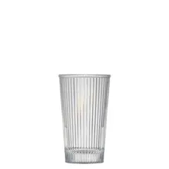 Ποτήρι πλαστικό PC με κάθετες γραμμές, 29cl, φ7.5xΥ12.5cm, 118gr, Twinlight 2, Morleos (τιμή για 6 τεμάχια) MORLEOS.YL2003-290